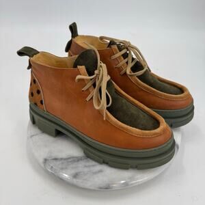 Dulis Leather Hide wallabee Shoes